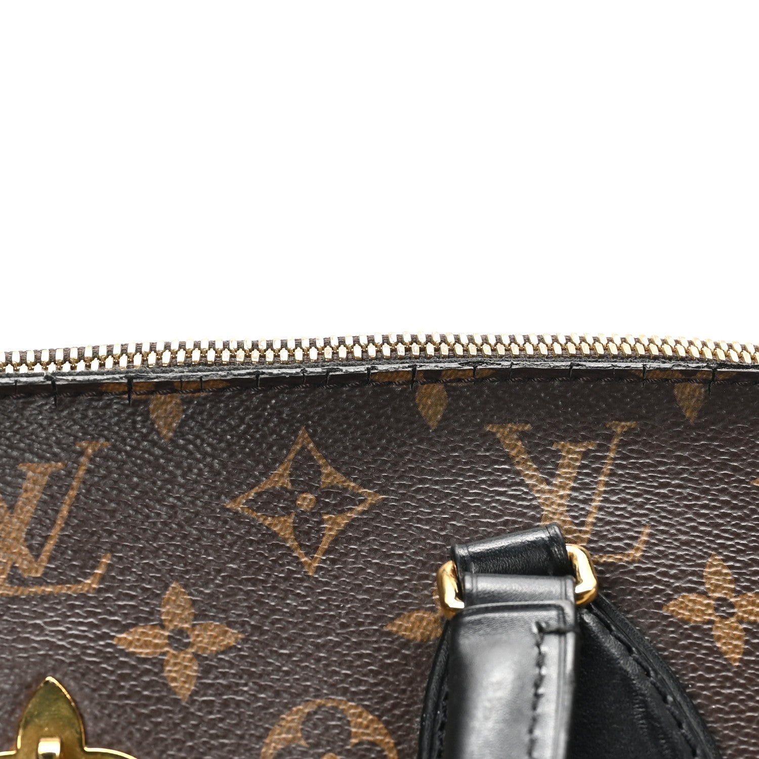 Louis Vuitton Monogram Flower Zipped Tote MM Black 11 of 11