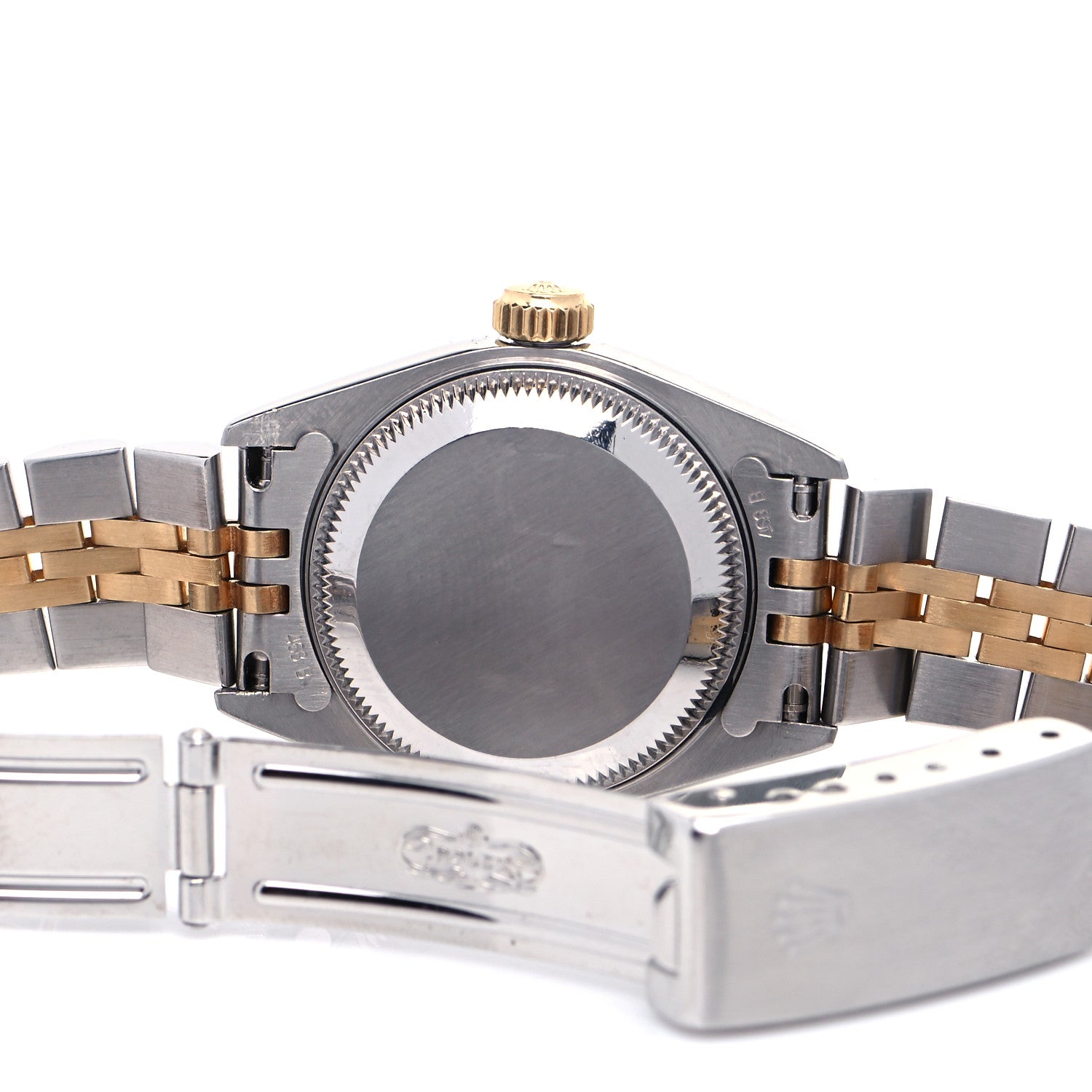 Rolex Stainless Steel 18K Yellow Gold 26mm Oyster Perpetual Datejust Watch White Roman 69173 4 of 4