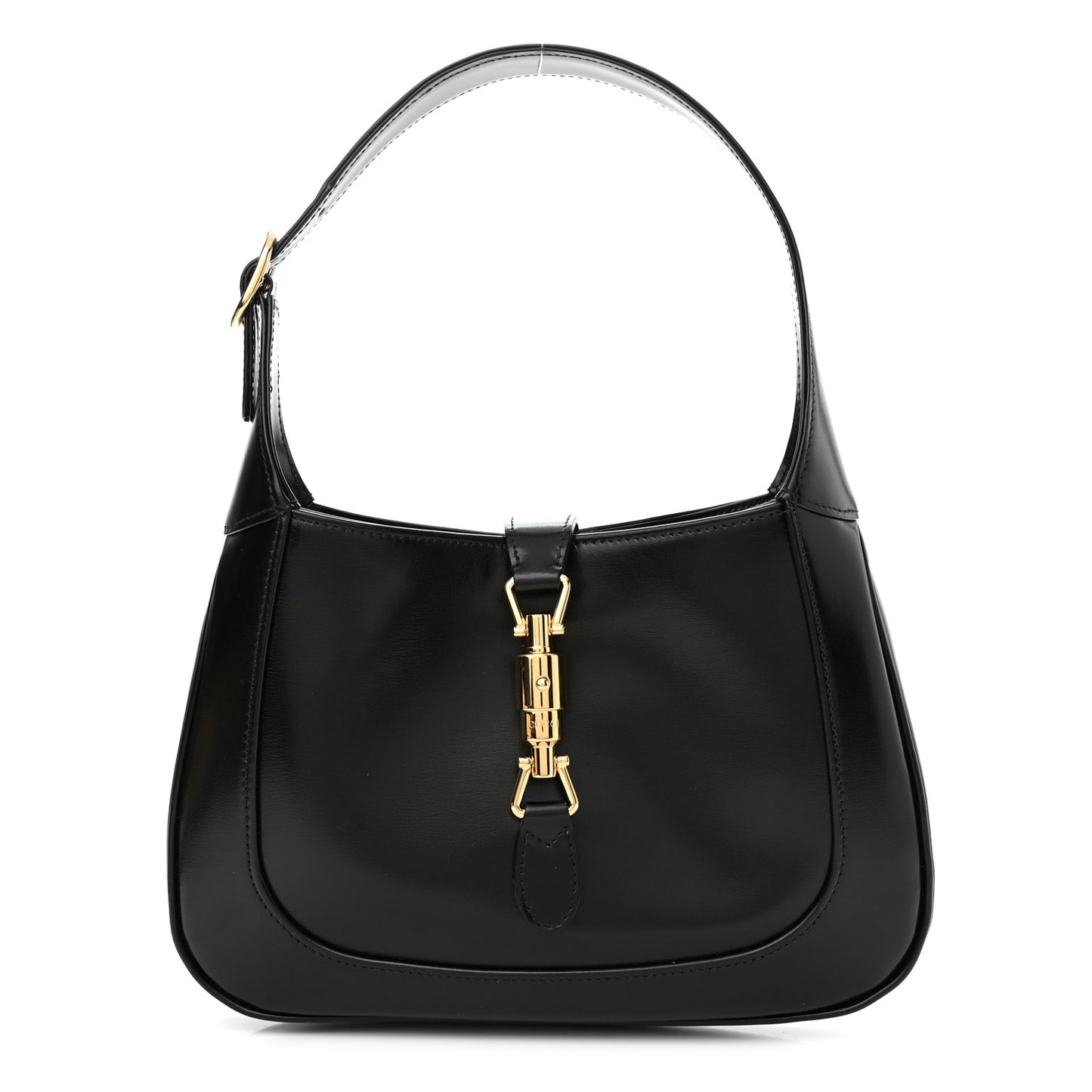 Boarded Dyana Lux Calfskin Small Jackie 1961 Hobo Black