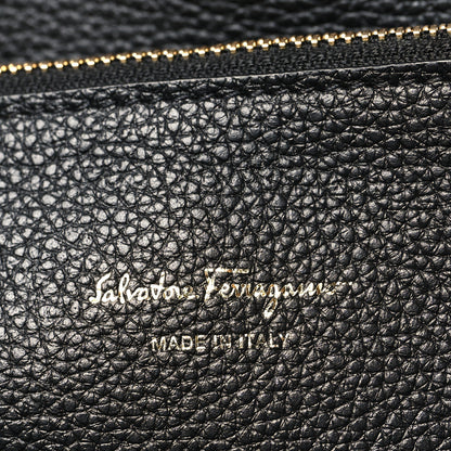 Salvatore Ferragamo Calfskin Large Studio Bag Black 7 of 11
