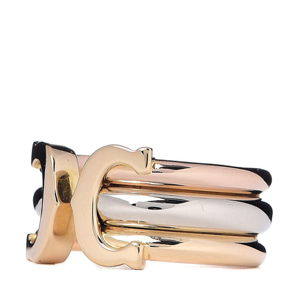 Cartier 18K Pink Yellow White Gold C De Ring 51 5.75 3 of 5