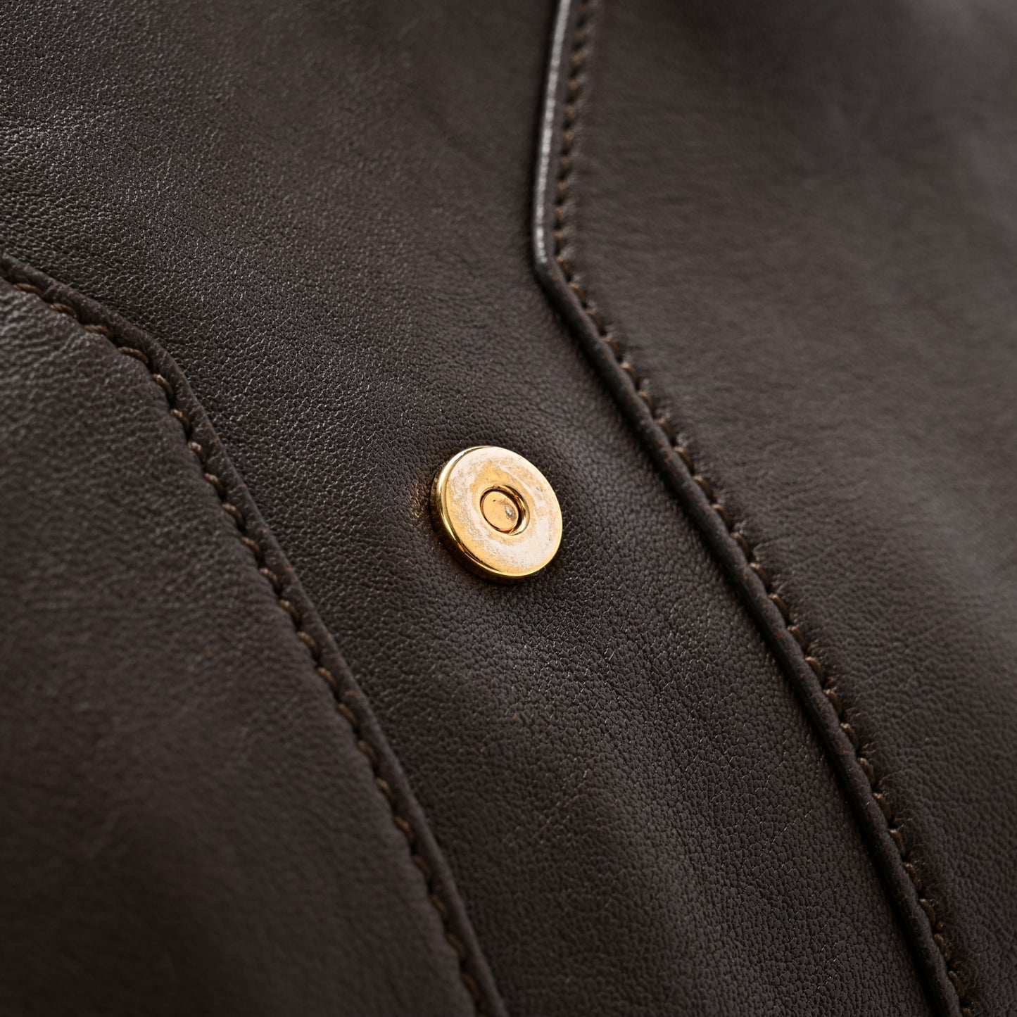 Calfskin Medium Cabas ChYc Dark Brown