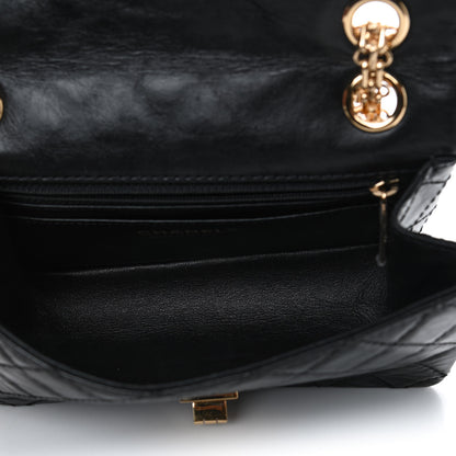 Chanel Aged Calfskin Quilted 2.55 Reissue Mini Flap Black 4 of 5