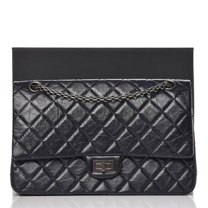 Chanel Aged Calfskin Quilted 2.55 Reissue 226 Flap Navy Blue 8 of 8
