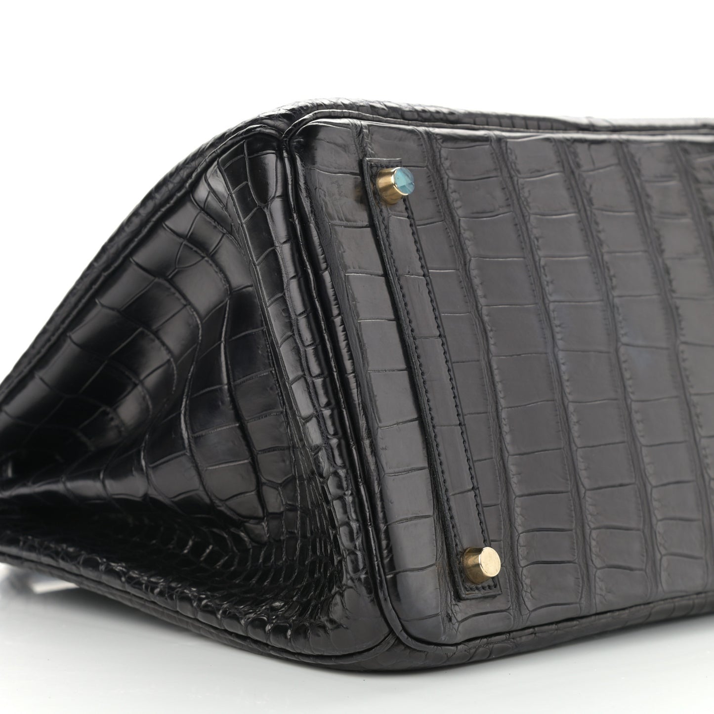 Matte Porosus Crocodile Birkin 35 Black