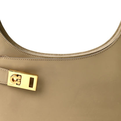 Salvatore Ferragamo Brushed Calfskin Gancini Hobo Beige 7 of 10
