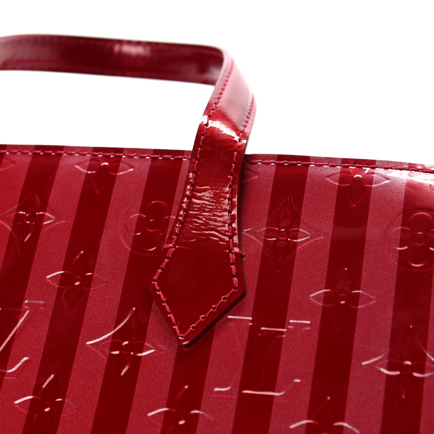 Louis Vuitton Vernis Rayures Wilshire PM Pomme D'Amour 9 of 9