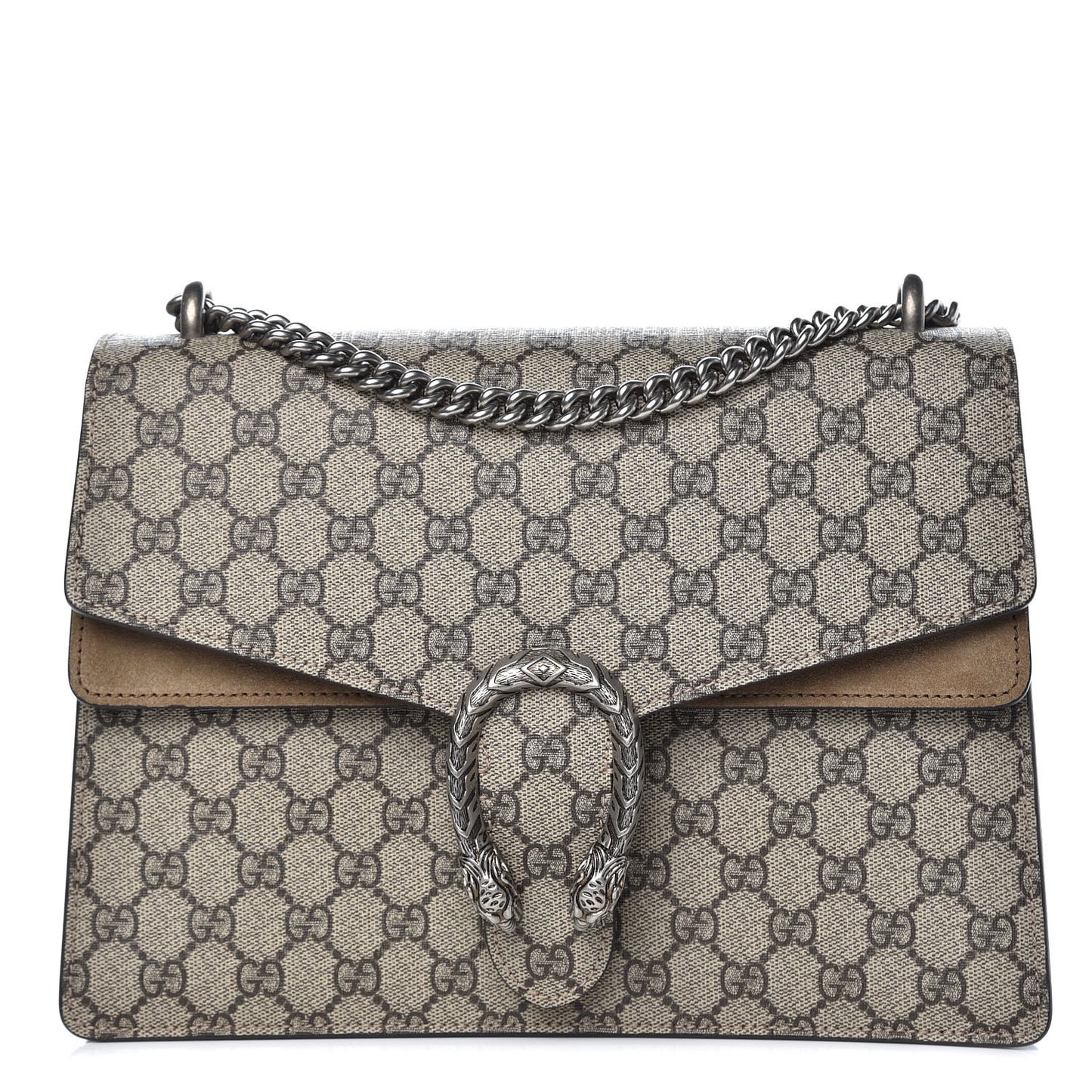 GG Supreme Monogram Medium Dionysus Shoulder Bag Taupe