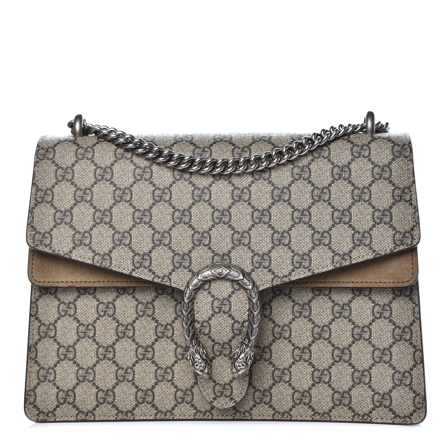 Gucci GG Supreme Monogram Medium Dionysus Shoulder Bag Taupe 1 of 8