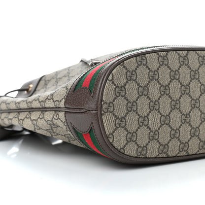 Gucci GG Supreme Monogram Web Ophidia Bucket Bag Brown 7 of 9