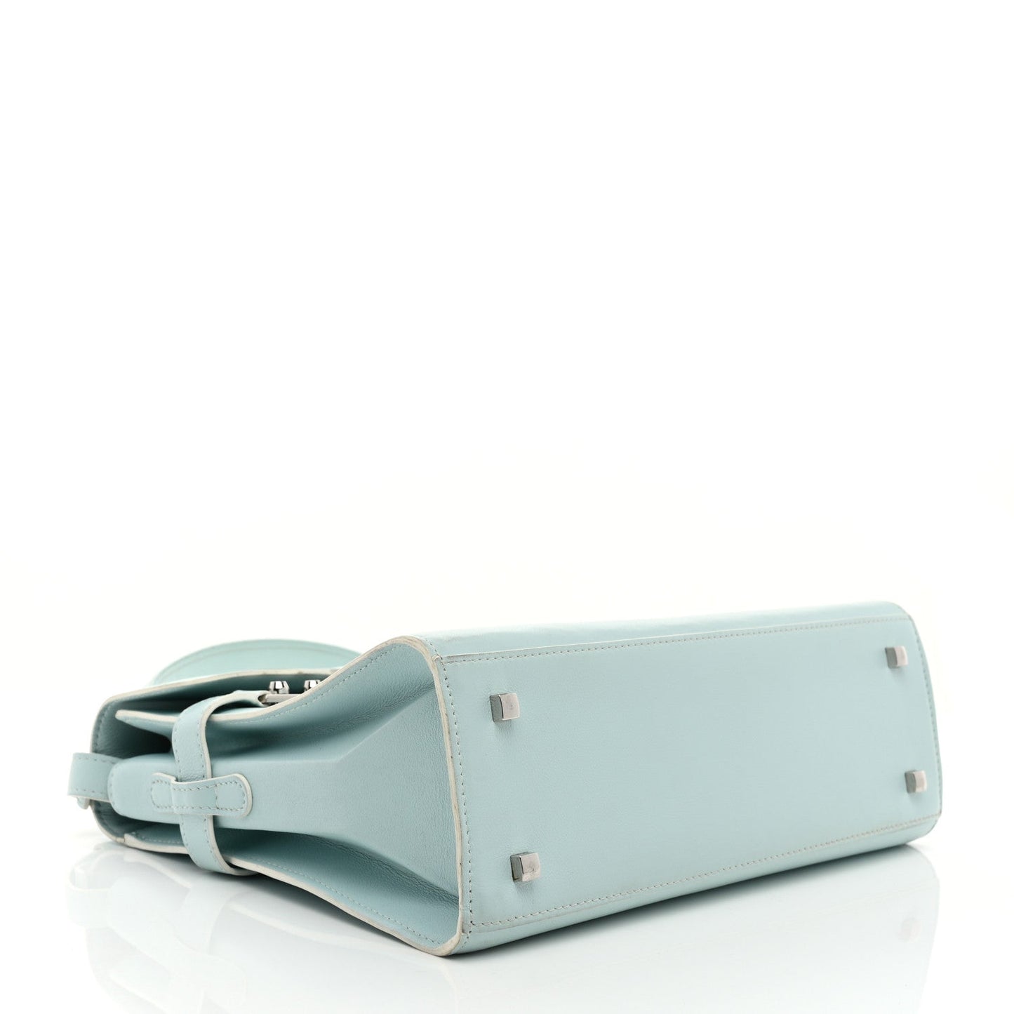 Calfskin CM Tempete Satchel Light Blue
