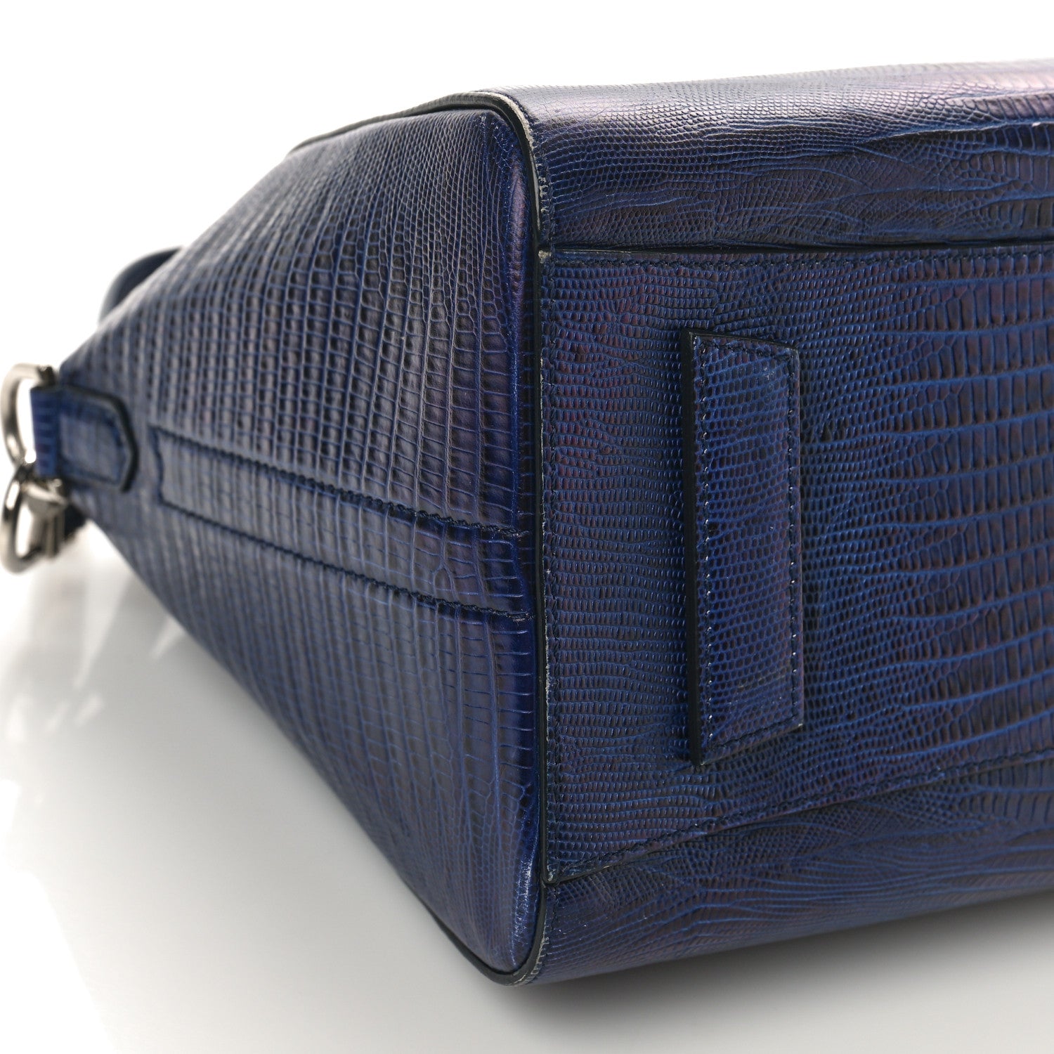 Givenchy Calfskin Lizard Embossed Small Antigona Deep Blue 7 of 12