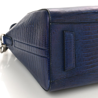 Givenchy Calfskin Lizard Embossed Small Antigona Deep Blue 7 of 12