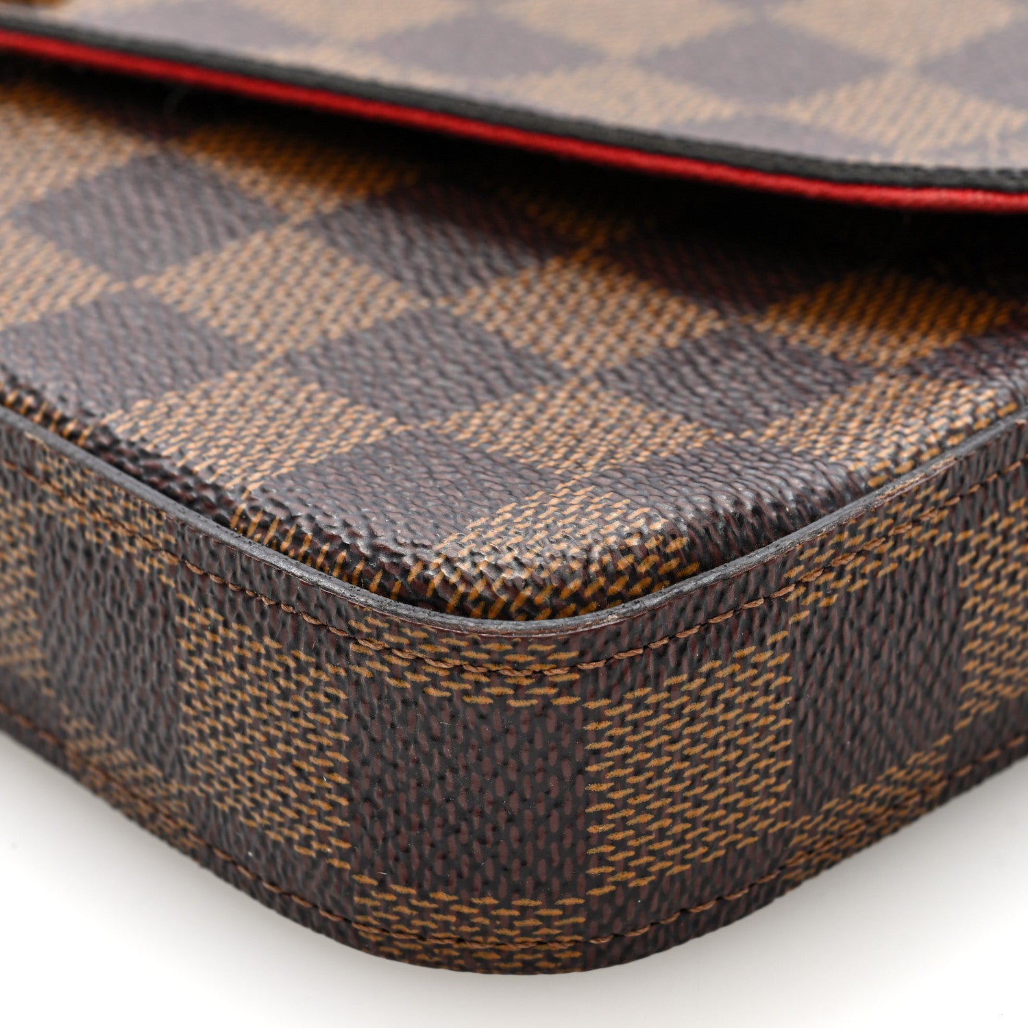 Louis Vuitton Damier Ebene Pochette Felicie Chain Wallet 10 of 10