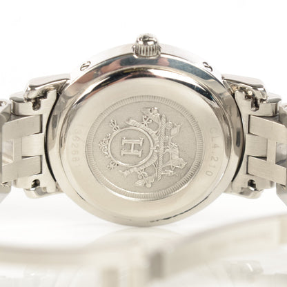 Hermes Stainless Steel 24mm Clipper Quartz Watch Black 7 of 8