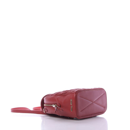 Miu Miu Nappa Matelasse Backpack Fuoco 3 of 8