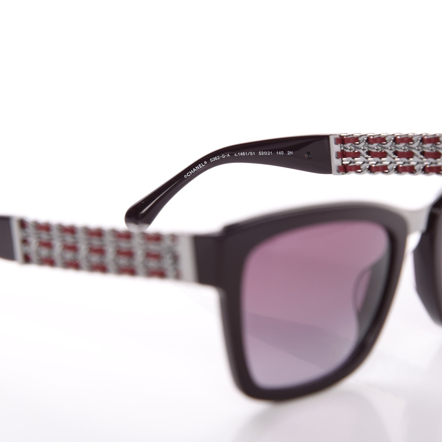 Chanel Square Chain Sunglasses 5362-Q-A Burgundy 5 of 10