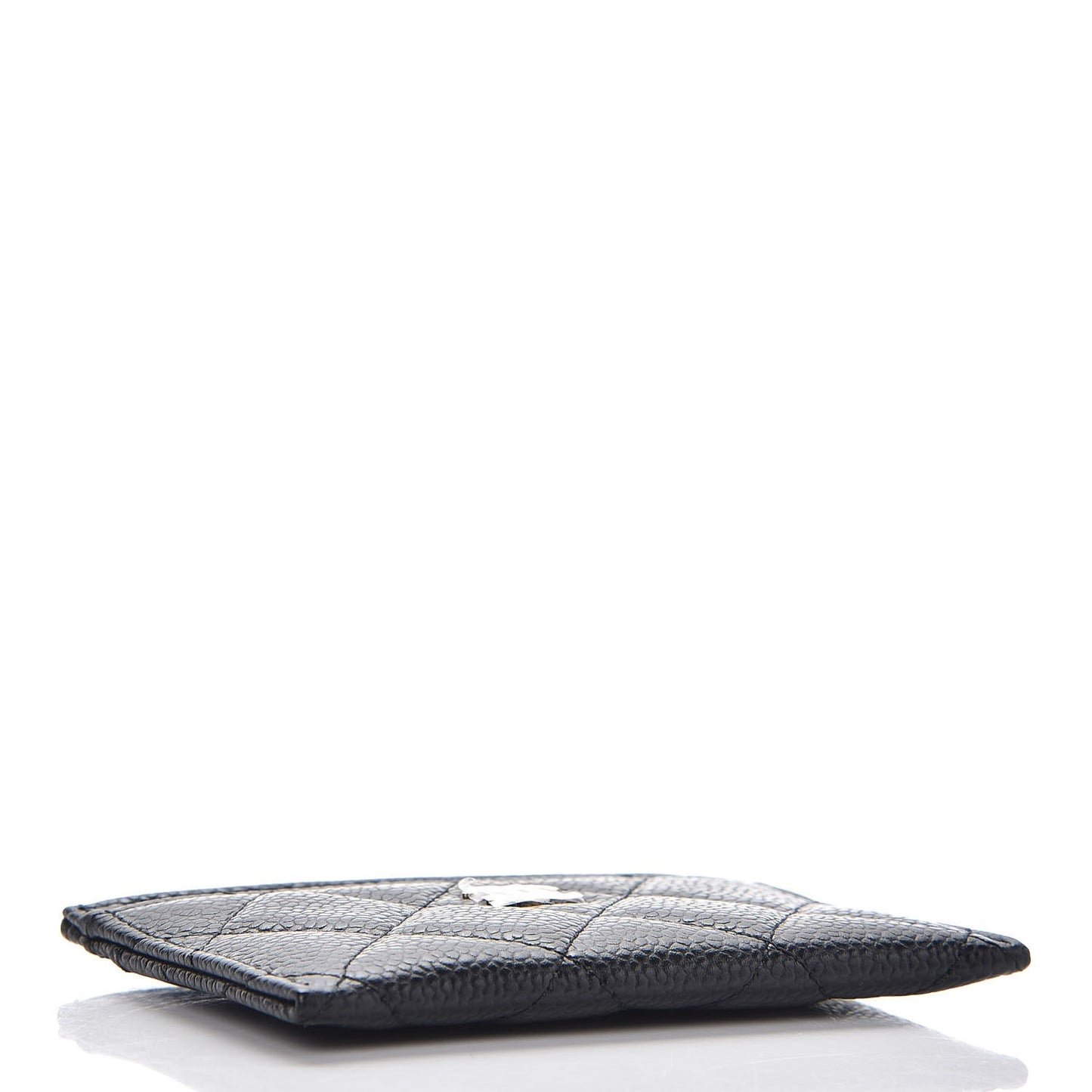 Caviar Quilted Card Holder Black