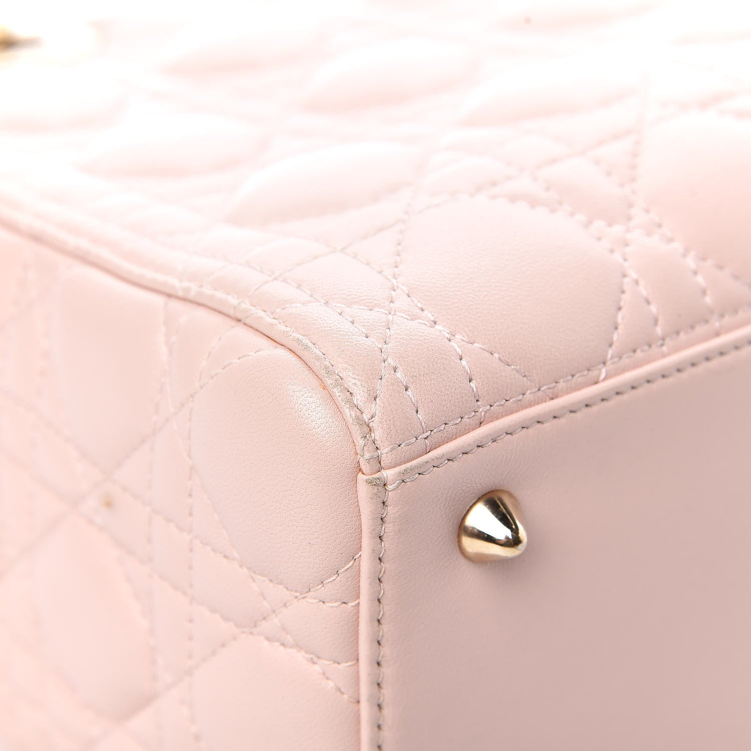 Christian Dior Lambskin Cannage Medium Lady Dior Light Pink 10 of 16