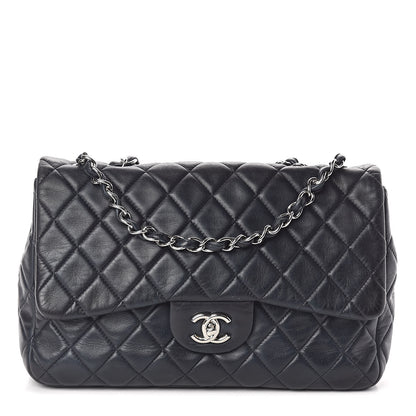 Chanel Lambskin Quilted Jumbo Single Flap Blue 1 of 10