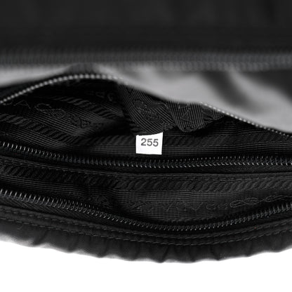 Prada Re-Nylon Vela Saffiano Pocket Double Buckle Messenger Shoulder Bag Black 8 of 13