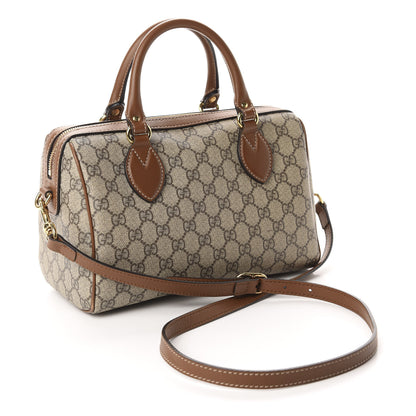 Gucci GG Supreme Monogram Bee Embroidered Small Boston Beige Tuscany 2 of 15