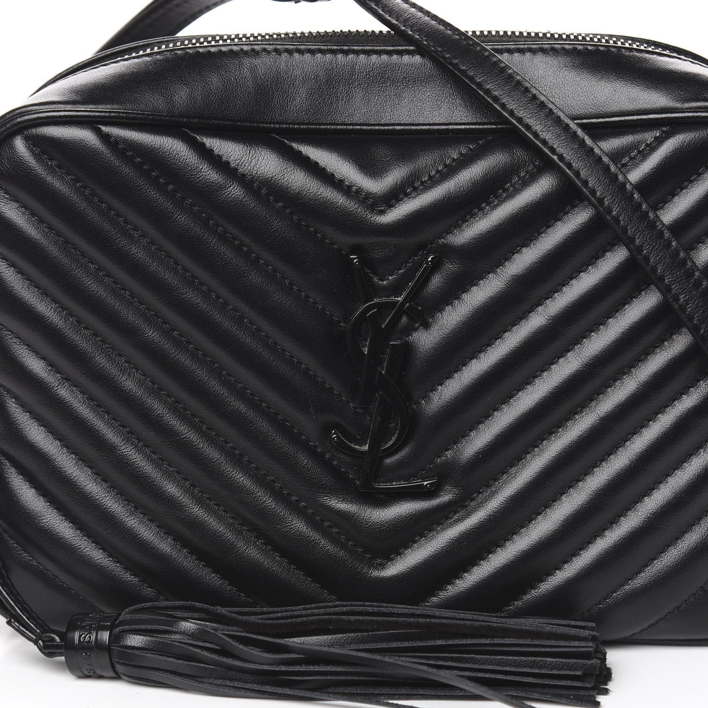 Calfskin Matelasse Monogram Lou Camera Bag Black