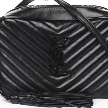 Saint Laurent Calfskin Matelasse Monogram Lou Camera Bag Black 9 of 9