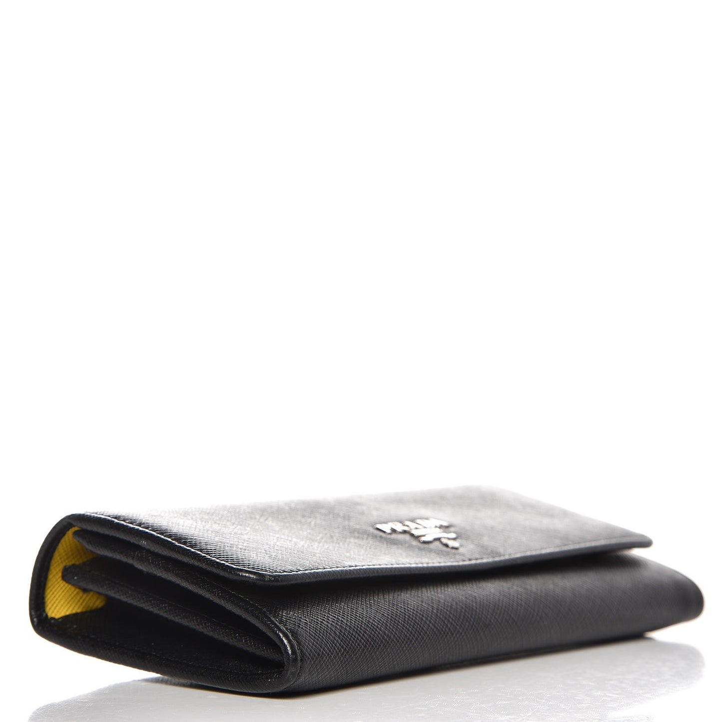 Saffiano Multicolor Continental Flap Wallet Nero Black Soleil