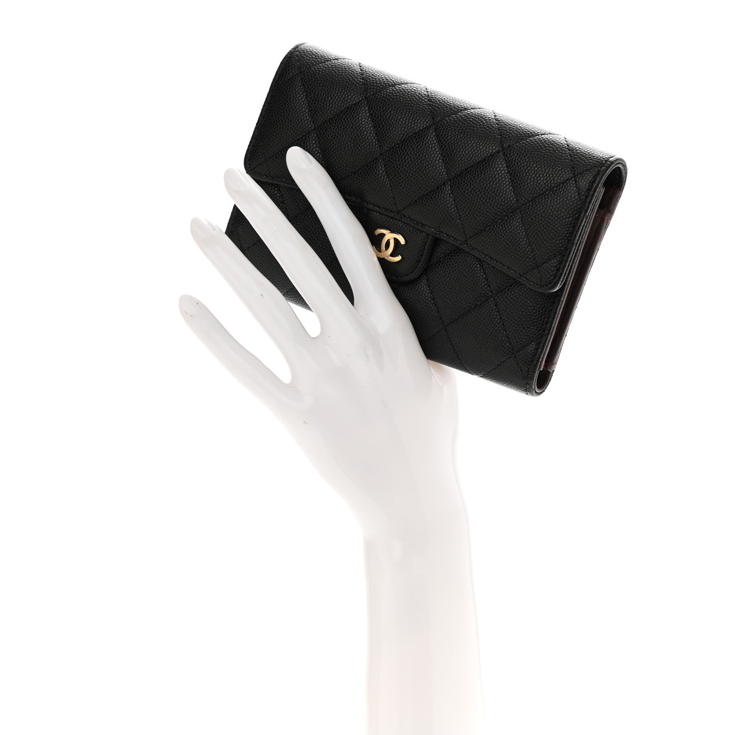 Chanel Caviar Quilted Medium Flap Wallet Black 3 of 9