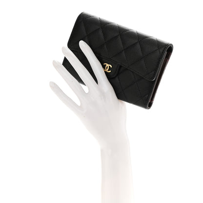 Chanel Caviar Quilted Medium Flap Wallet Black 3 of 9
