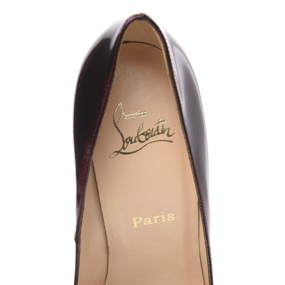 Christian Louboutin Patent Glitter Simple 100 Pumps 42 Burgundy 6 of 10