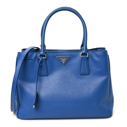 Prada Saffiano Lux Medium Galleria Double Zip Tote Blue 1 of 11