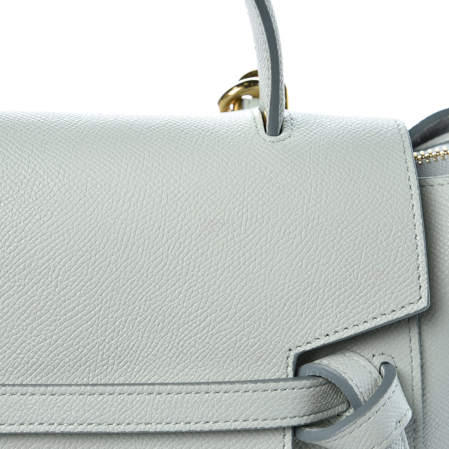 Grained Calfskin Micro Belt Bag Baby Blue
