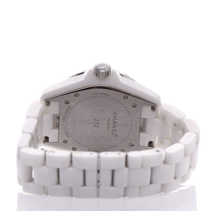 Chanel Stainless Steel Ceramic Diamond Pave Bezel 38mm J12 Automatic Watch White 5 of 6
