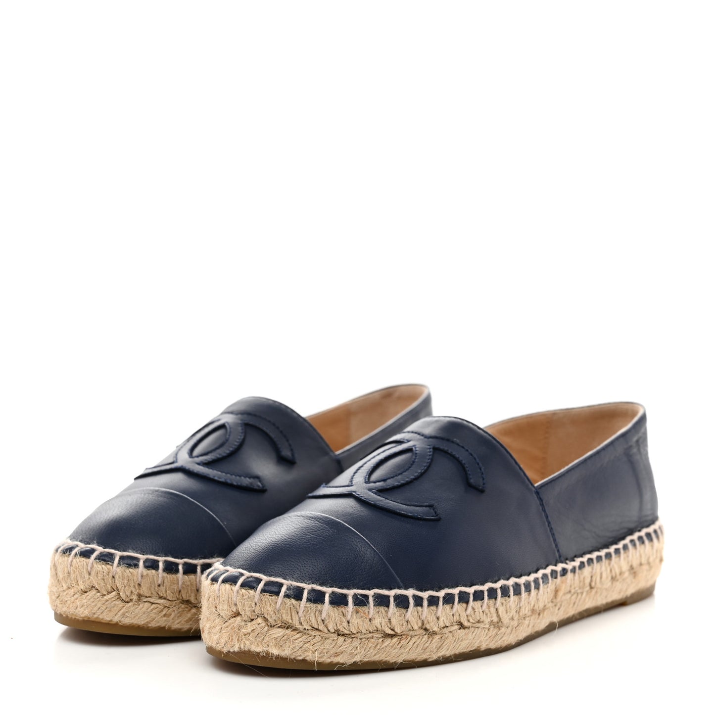 Lambskin CC Espadrilles 36 Dark Navy