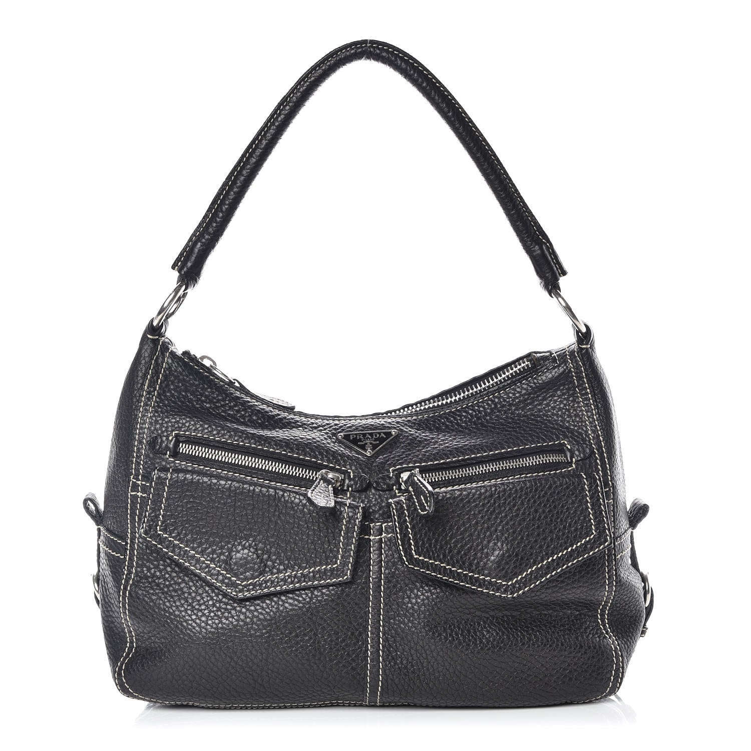 Prada Vitello Daino Hobo Black 1 of 12