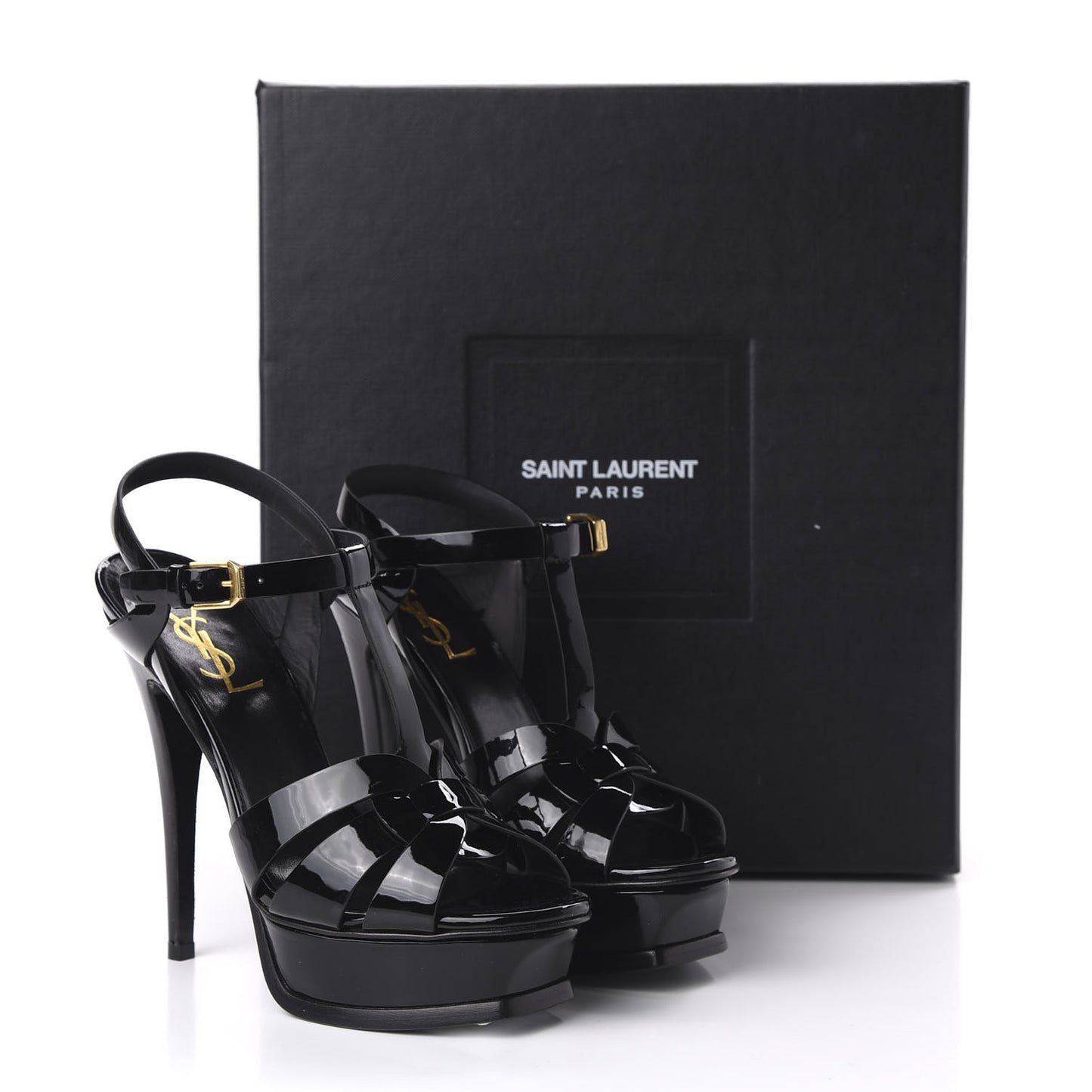 Patent Tribute 105 Platform Sandals 35.5 Black