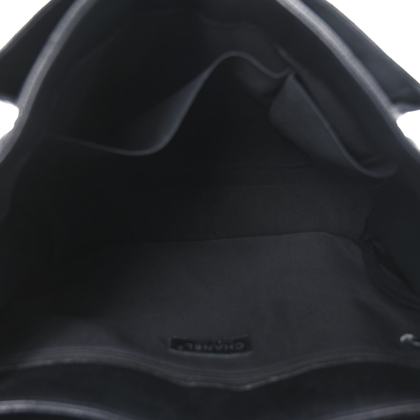Caviar Quilted Flap Tote Black