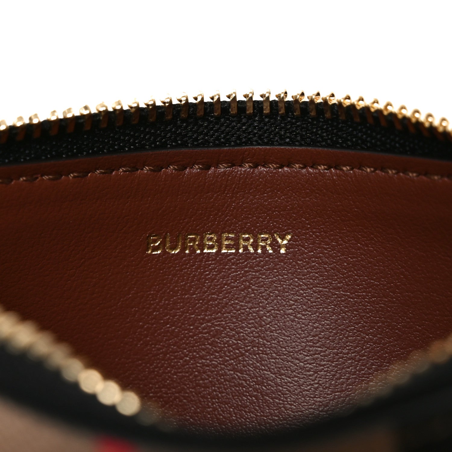 Burberry E-Canvas Calfskin Icon Stripe Zip Coin Case Archive Beige 6 of 6