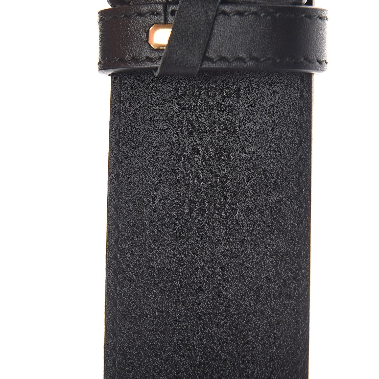 Gucci Calfskin Double G 40mm Belt 80 32 Black 3 of 6