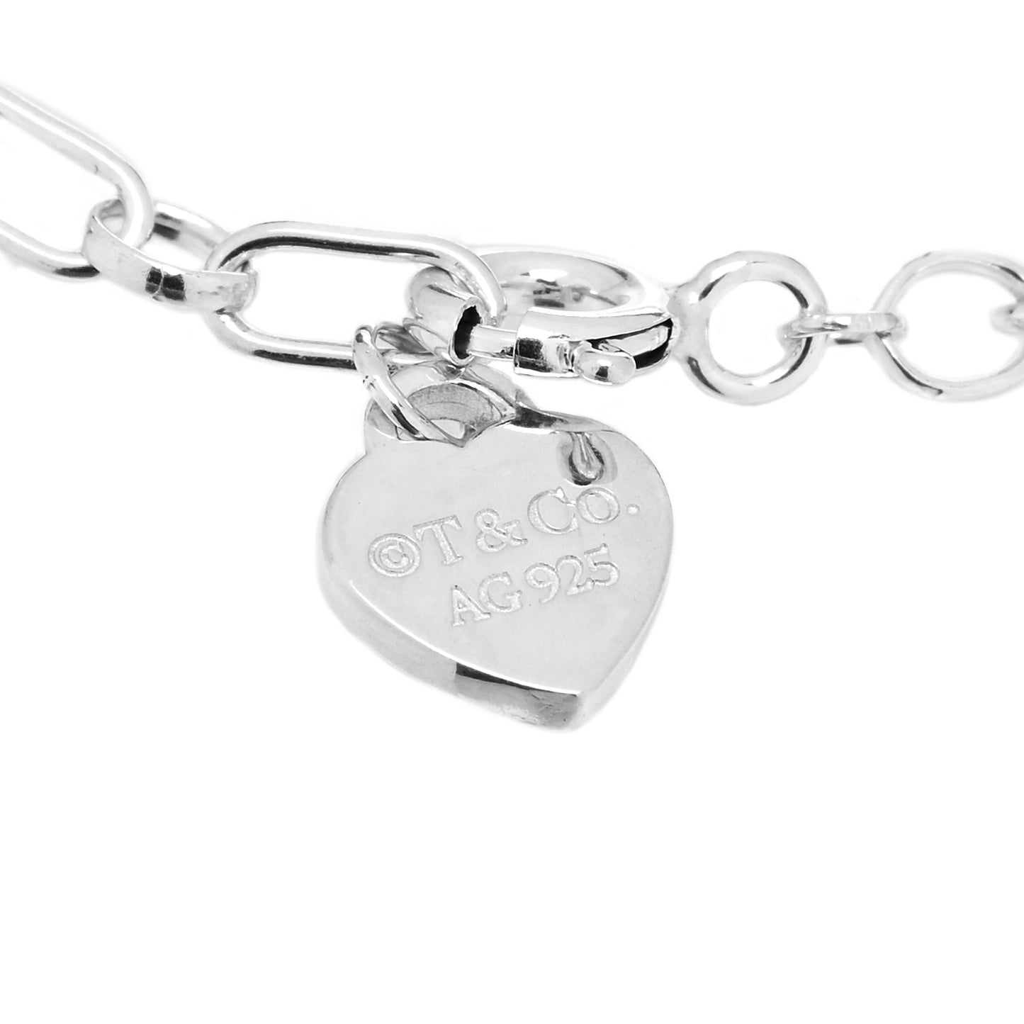 Sterling Silver Enamel Love Notes Logo Charm Bracelet Blue