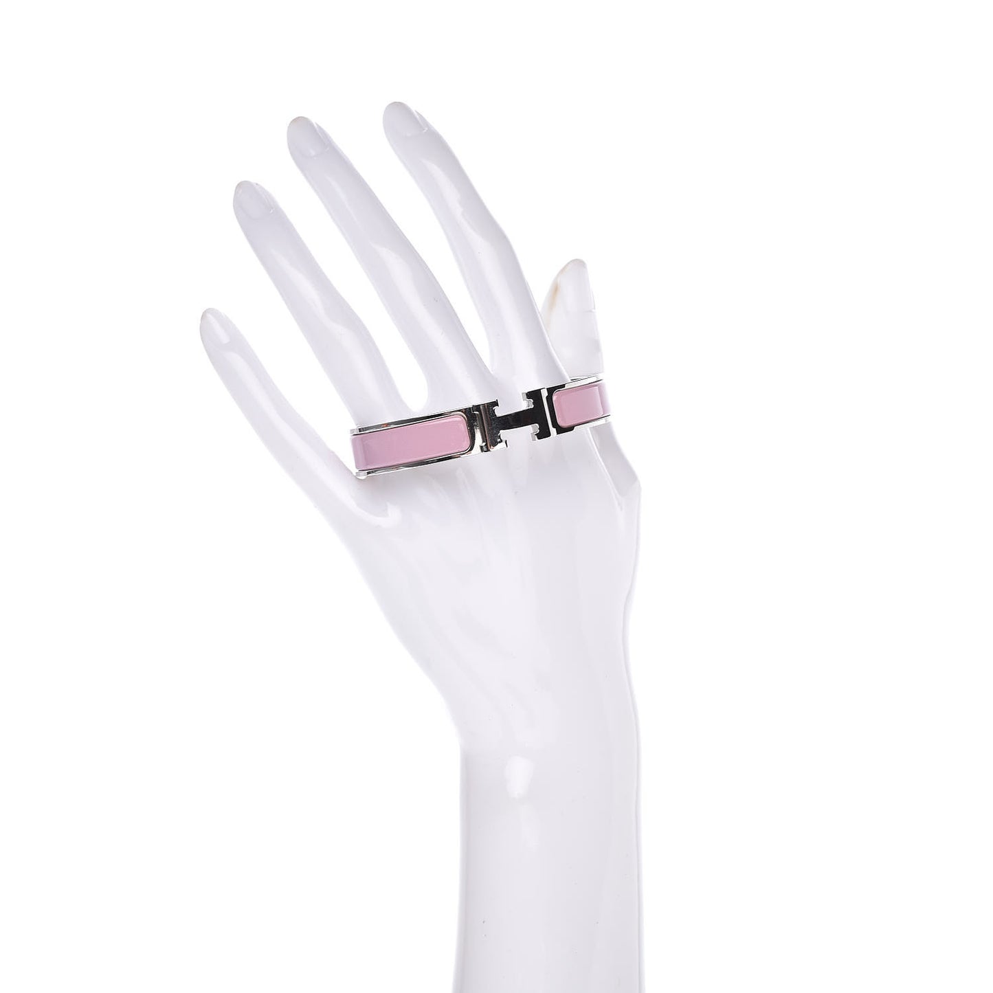 Enamel Narrow Clic Clac H Bracelet GM Rose Dragee