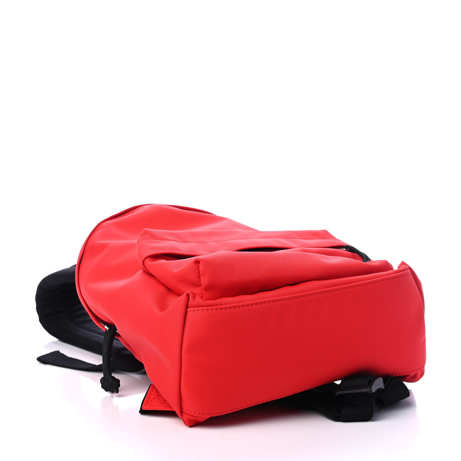 Balenciaga Sport Nylon Logo Embroidered S Wheel Backpack Bright Red Black 4 of 8