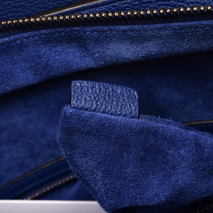 Celine Drummed Calfskin Mini Luggage Indigo 8 of 8