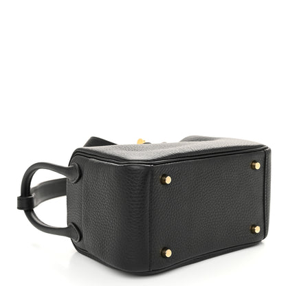 Hermes Taurillon Clemence Mini Lindy 20 Black 4 of 10