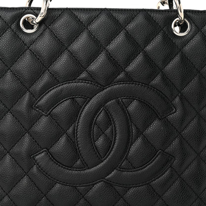 Chanel Caviar Quilted Grand Shopping Tote GST Black 9 of 11