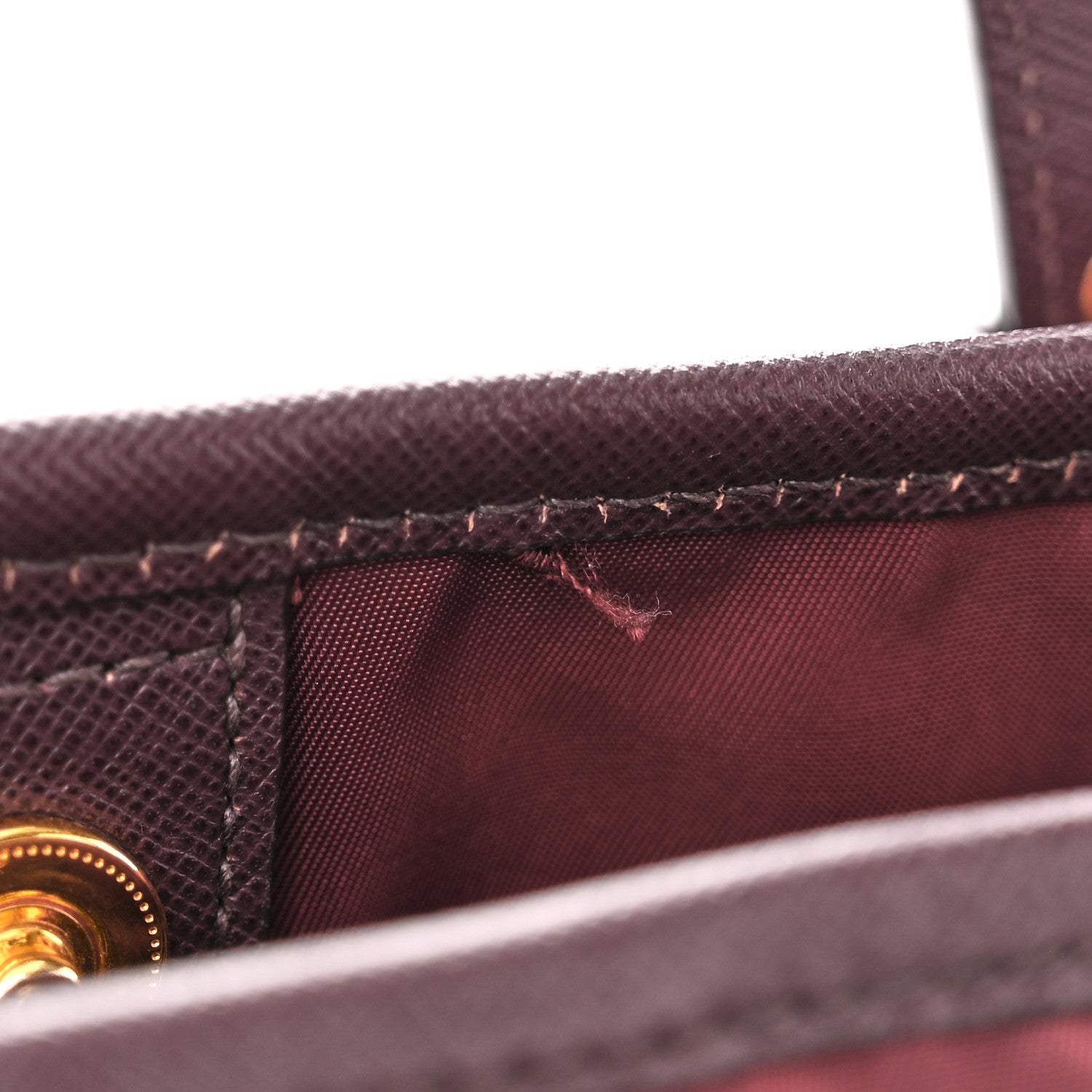 Prada Tessuto Nylon Saffiano Tote Granato 14 of 14