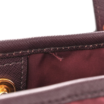 Prada Tessuto Nylon Saffiano Tote Granato 14 of 14