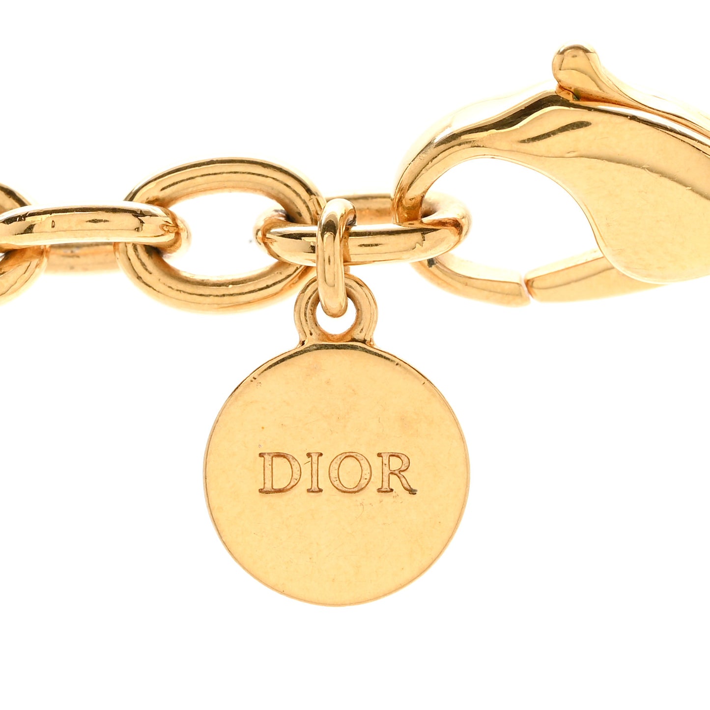 Metal CD Choker Necklace Gold
